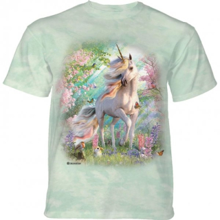 Tričko 3D potisk - Enchanted Unicorn, bílý jednorožec - The Mountain