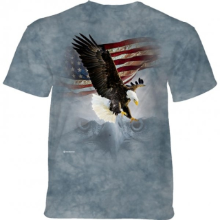 Tričko 3D potisk - American Vision Eagle, orel - The Mountain
