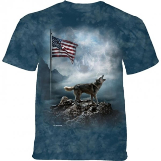 Tričko 3D potisk - American Storm Wolf, vlk - The Mountain