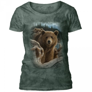 Tričko 3D potisk - Backpacking Bears, medvědi - The Mountain / pro ženy