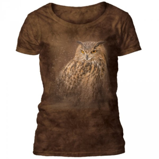 Tričko 3D potisk - Spirit Of The Snow Owl, sova - The Mountain / pro ženy
