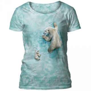 Tričko 3D potisk - Polar Bear Climb, lední medvěd - The Mountain / pro ženy