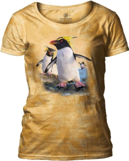 Tričko 3D potisk - Rockhopper Penguins, Tučňáci - The Mountain / pro ženy