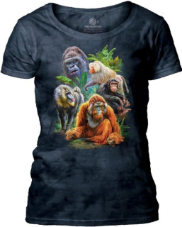 Tričko 3D potisk - Primates Collage, gorily a opice - The Mountain / pro ženy