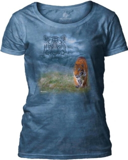 Tričko 3D potisk - Morning Dew Tiger, tygr - The Mountain / pro ženy