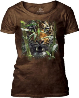 Tričko 3D potisk - Hungry Eyes Tiger, tygr - The Mountain / pro ženy
