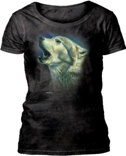 Tričko 3D potisk - Howling Wolf, vlk - The Mountain / pro ženy