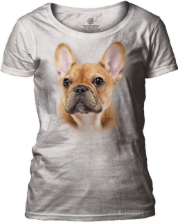 Tričko 3D potisk - French Bulldog Face, pes - The Mountain / pro ženy