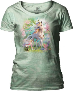 Tričko 3D potisk - Enchanted Unicorn, jednorožec - The Mountain / pro ženy