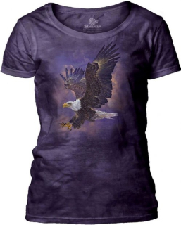 Tričko 3D potisk - Eagle Violet Sky, orel - The Mountain / pro ženy