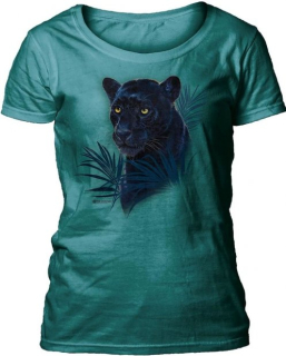 Tričko 3D potisk - Black Jaguar, černá divoká kočka - The Mountain / pro ženy