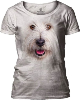 Tričko 3D potisk - Big Face Terrier, pes - The Mountain / pro ženy