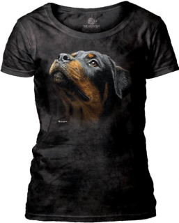 Tričko 3D potisk - Angel Face Rottweiler, pes - The Mountain / pro ženy
