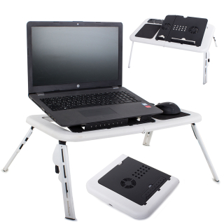 Skládací, přenosný stolek pod notebook / laptop, s regulací a ventilátory