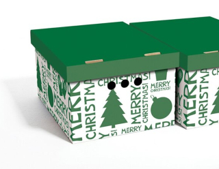 Dekorativní krabice Merry Christmas A4 úložný box, velikost 33x25x18cm 