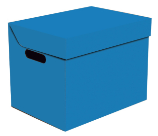 Dekorativní krabice Apla modrá ONE, úložný box s víkem, vel. 34x25x26cm