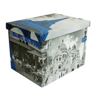 Dekorativní krabice Paris XL úložný box, velikost 42x32x32cm