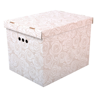Dekorativní krabice Růže XL úložný box, velikost 42x32x32cm 